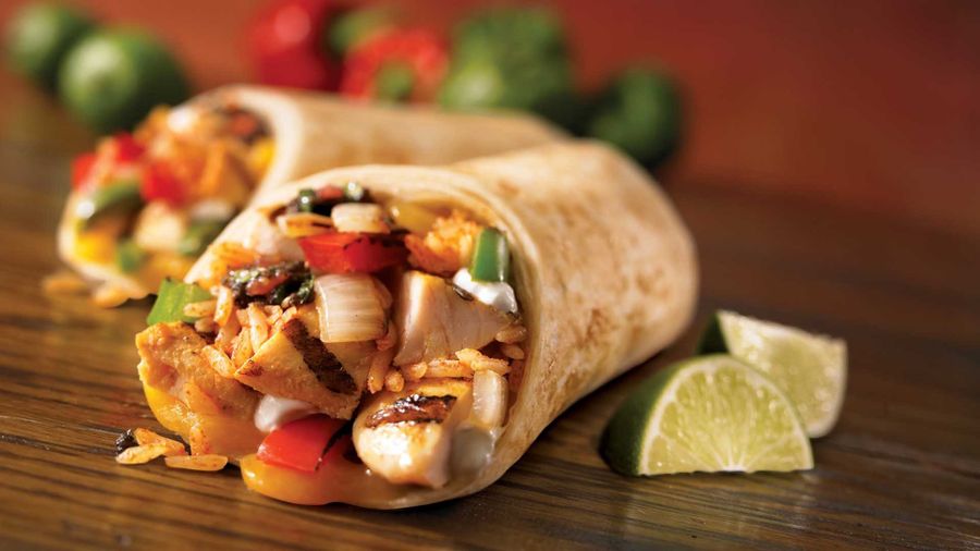 Fresh shawarma and vegetables